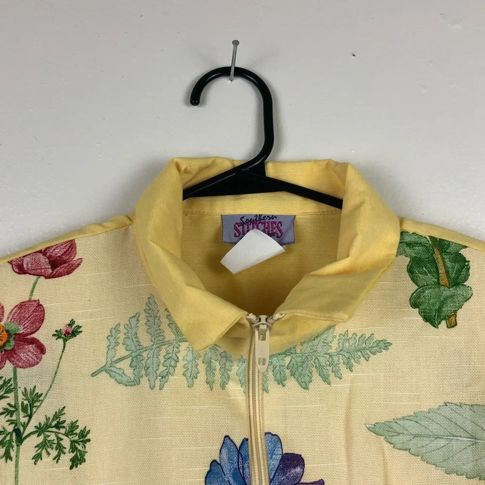 Vintage Southern Stitches and More Yellow Floral Jacket - Picture 4 of 6